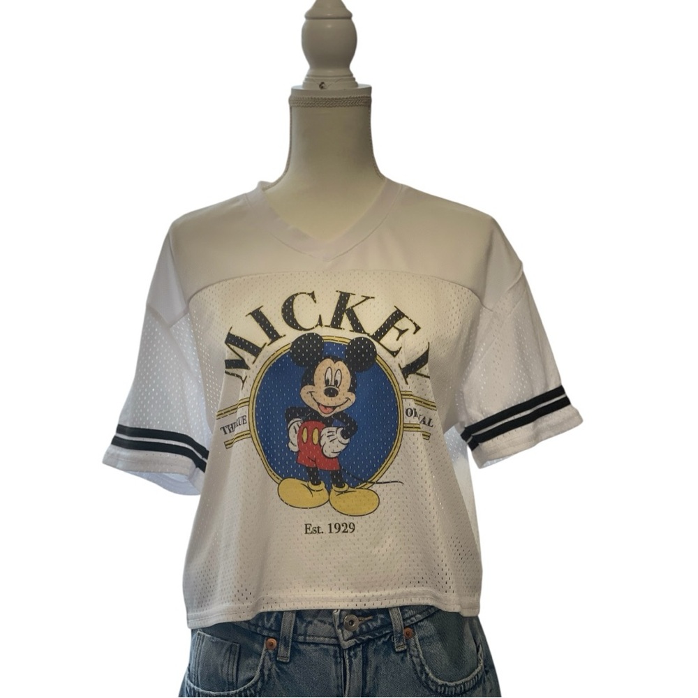 Disney Mickey Mouse White and Blue Kids Jersey